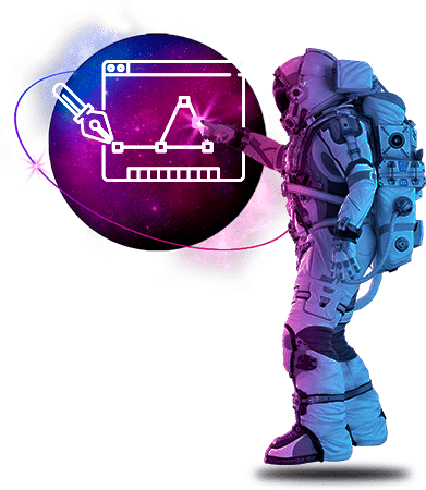 cool astronaut with design concept