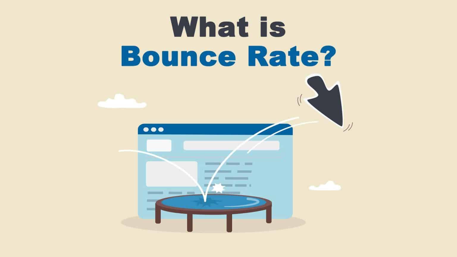 Illustration representing the Bounce Rate on a website